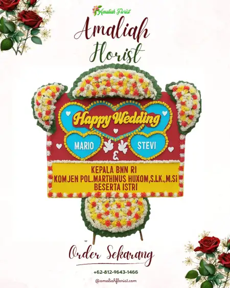 Papan Bunga Pernikahan Mane